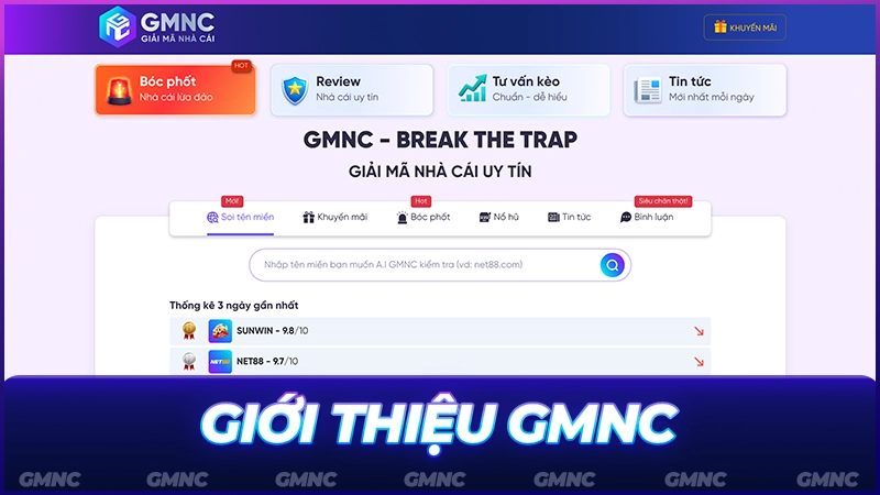 GMNC - Chuyên trang giải mã nhà cái uy tín và kiểm định cá cược